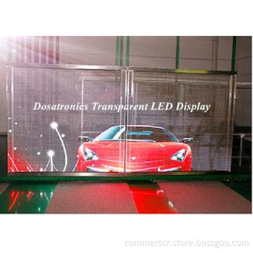P10mm Behind Glass Mounted LED Curtain Display LED Perimete